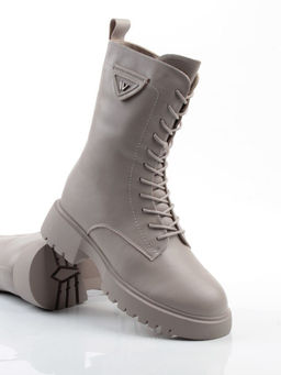 04-PAM366-3Z GRAY Ботинки зимние женские (натуральная кожа, 100% шерсть)