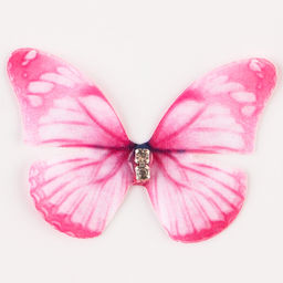 Декор для творчества «Бабочка», двухслойный, набор 12 шт., размер 1 шт. — 5×4 см, цвет розовый