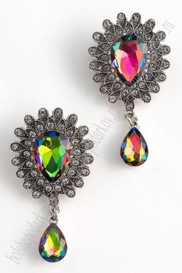 Серединка ювелирная с подвеской (2 шт) SF-5960, хамелеон №30