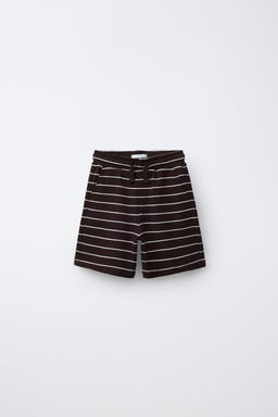 CONJUNTO WAFFLE CAMISA Y BERMUDA RAYAS / Marr?n - Zara фото 5