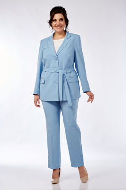 Костюм Элль стиль 2273 голубой/белый  фото 3