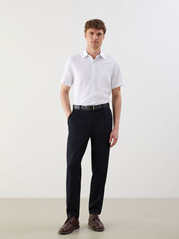 Regular Fit K?sa Kollu Gabardin Erkek G?mlek