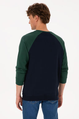 Erkek Bisiklet Yaka Regular Fit Koyu Ye_il Sweatshirt - U.s. polo assn фото 5