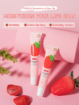Бальзам  для губ  Laikou с экстрактом клубники 18 г - Julystar фото 4