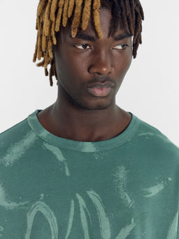 Футболка мужская зеленая с граффити - Mark formelle фото 5