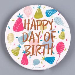 Цена за 10 шт. Тарелка бумажная Happy Birthday Колпаки, 18 см - Страна карнавалия фото 5