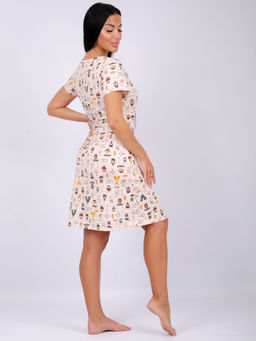 Халат Красотка 2 индейцы, трикотаж - Малина фото 6