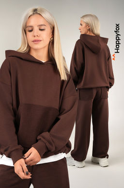Женский костюм оверсайз из футера Happyfox