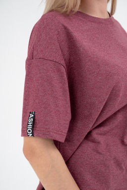 Костюм из футера унисекс бордо-меланж - Амадэль фото 7