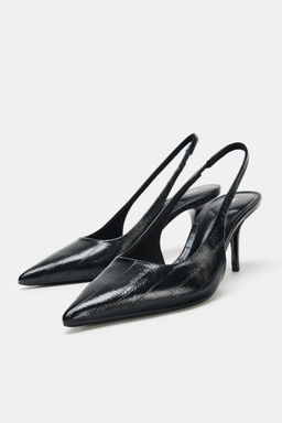 TEXTURED SLINGBACK SHOES - Zara фото 3