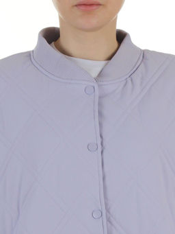 H24-91 LILAC Куртка-бомбер стеганная демисезонная женская (100 гр. синтепон)