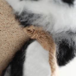 Домик для кошек с когтеточкой, квадратный, 3х-этажный, 35 х 45 х 75см, ковролин, зебра - Пижон фото 16