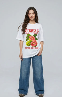 K13597 Футболка OVER SIZE (хлопок) БЕЛЫЙ_03