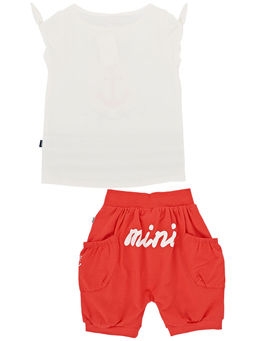 Комплект для девочки с шортами UD 3338/0475 коралловый - Mini maxi фото 5