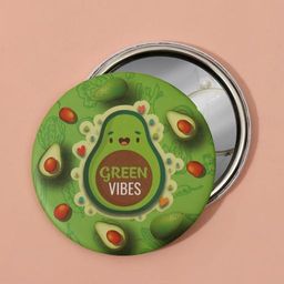 Зеркало Green Vibes, d = 7 см, цвет зелёный