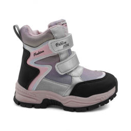 Ботинки мембранные на меху В6673-15 серебро - BONCY фото 2