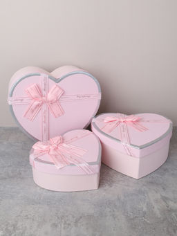 Коробка подарочная 3 штуки Сердце набор 23/19/16 см / 8022-51 /уп 36/ - ГалеонТрейд фото 8