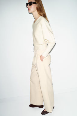 CORDUROY EFFECT STRAIGHT-LEG TROUSERS - Zara фото 13