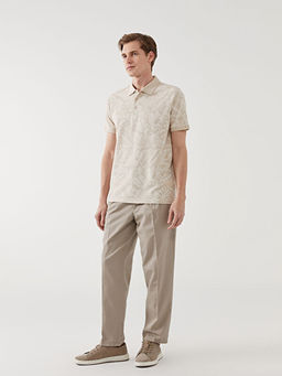 Polo Yaka K?sa Kollu Desenli Pike Erkek Ti??rt