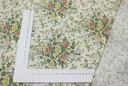 Сатин Летний шарм цв.бежево-молочный, ш.2.35м, хлопок-100%, 110гр/м.кв - Купава фото 3