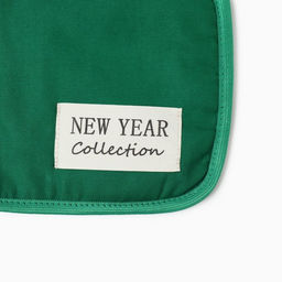 Набор кухонный Этель New year collection цвет зелёный, варежка 18?29 см, прихватка 19?19 см,100% хлопок