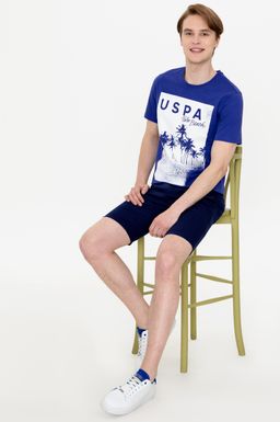 U. S. Polo Assn Мужская синяя футболка с круглым вырезом