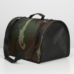 Сумка - переноска для животных Камуфляж, каркасная, 40 х 25 х 26 см, микс оттенков - Пижон фото 3