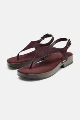 LEATHER STUDDED SANDALS - Zara фото 16