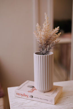Декоративная ваза Рельеф, Д95 Ш95 В180, пудровый