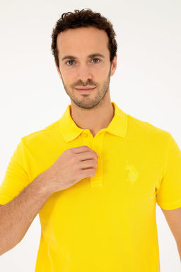 Мужская желтая базовая футболка Неожиданная скидка в корзине - U.s. polo assn фото 2