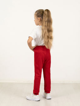 Брюки детские флисовые красные