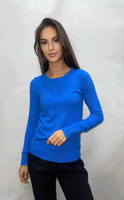 K13030 Джемпер (вязаный трикотаж) СИНИЙ