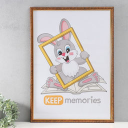 Фоторамка пластик "Винтаж" 50х70 см, карельская береза (пластик)