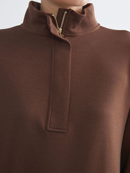 Dik Yaka Kad?n Sweatshirt Tunik