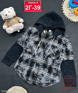 Рубашка с длинным рукавом с капюштном