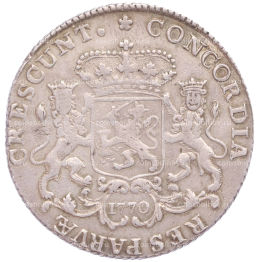 Монета 1/2 дукатона 1770 года Голландия  провинция Западная Фрисландия