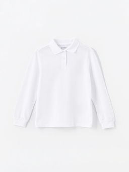 Polo Yaka Uzun Kollu K?z ?ocuk Ti??rt