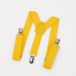 Подтяжки детские «Выбражулька», ширина 2.5 см, бабочка, жёлтая