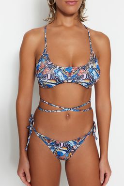 Hayvan Desenli Bustiyer Baglamal? Normal Paca Bikini Tak?m? TBESS23BT00076 - Trendyolmilla фото 4