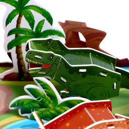 3D конструктор Мир динозавров, 25 деталей - Unicon фото 5