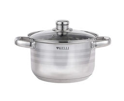 Кастрюля нерж. 5,5 л "Kelli", арт. KL-4293-24