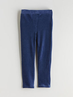 Beli Lastikli Basic K?z ?ocuk Kadife Tayt