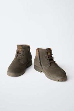 LEATHER ANKLE BOOTS - Zara фото 3