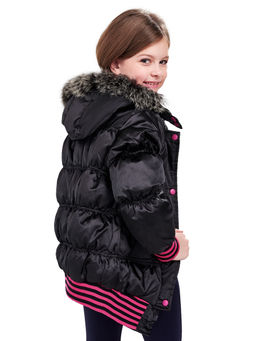 Куртка пуховая для девочки 33-5050 черный - Mini maxi фото 3