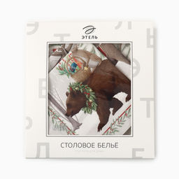 Набор новогодний Новогоднее чудо: скатерть 150?180 см 3 см с ВГМО, салфетка 40?40 см-8 шт., 100% хлопок