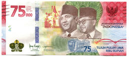 Банкнота 75000 рупий 2020 года Индонезия  75 лет Независимости