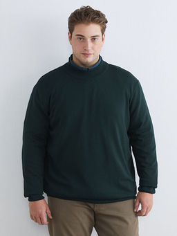 Yar?m Bal?k?? Yaka Erkek Triko Kazak