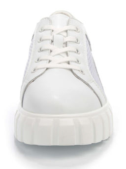 03-PDA93-1 WHITE Полуботинки спортивные женские (натуральная кожа, сетка) - No name фото 8