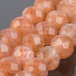 Бусы из Солнечного камня огранка - Радуга самоцветов фото 2