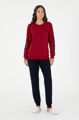 Женский бордово-красный пижамный комплект Неожиданная скидка в корзине